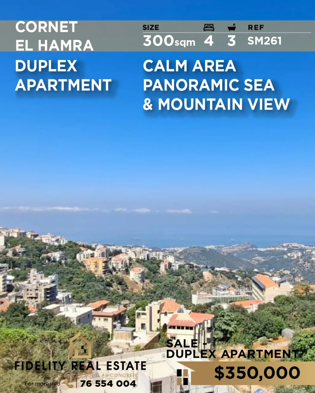 Duplex for sale in Qornet El Hamra, Lebanon