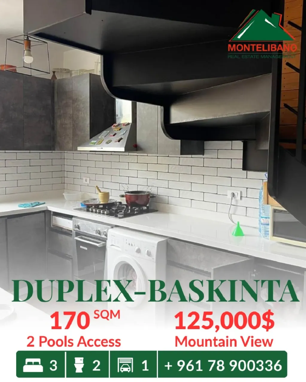 Duplex for sale in Baskinta, Lebanon