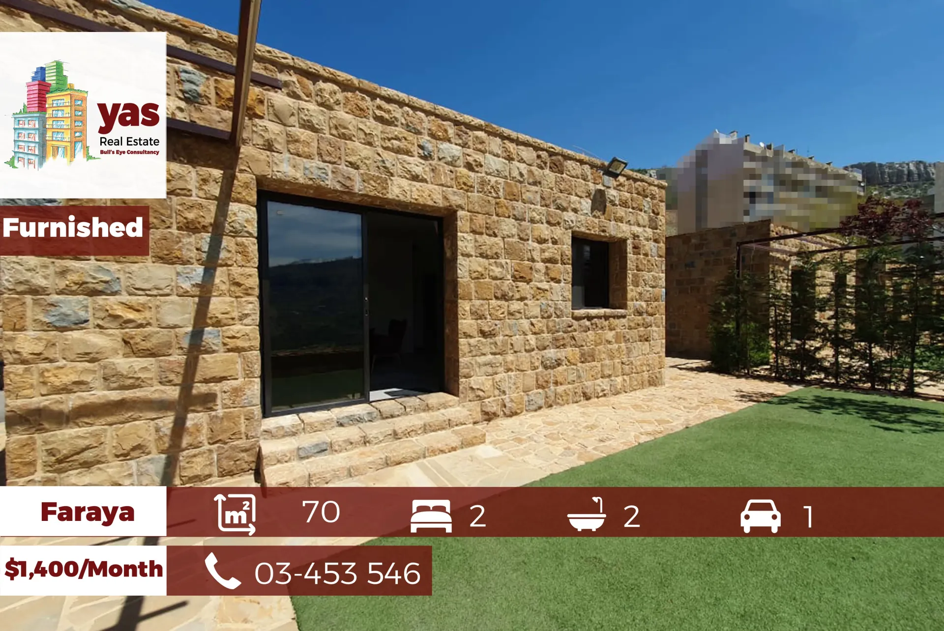 Chalet for rent in Faraya