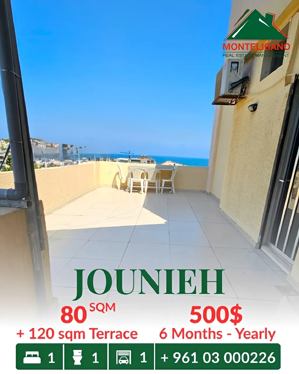 Apartment for rent in Jounieh, Lebanon