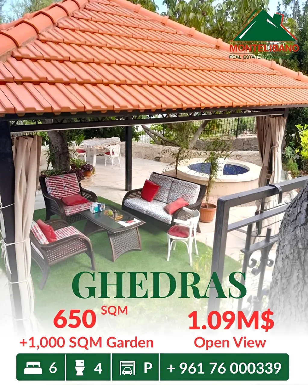Apartment for sale in Ghadras, Lebanon