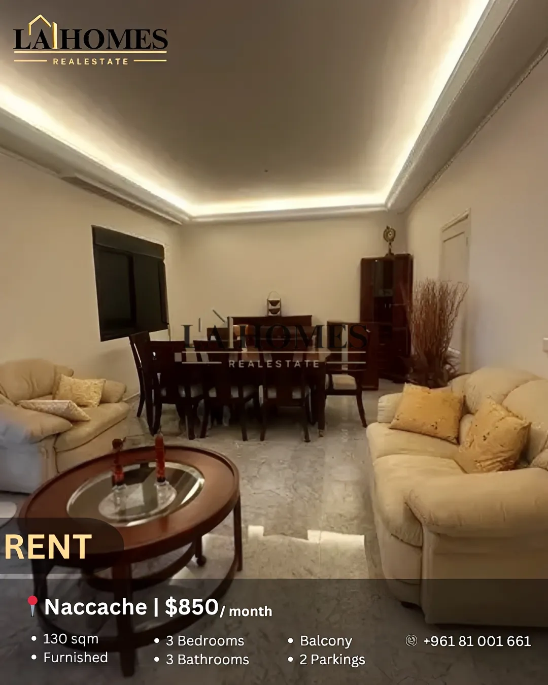 Apartment for rent in Naccache, lebanon - 3 bed, 3.0 bath