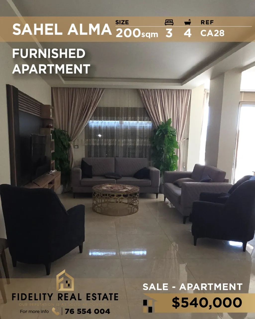 Apartment for sale in Sahel Aalma