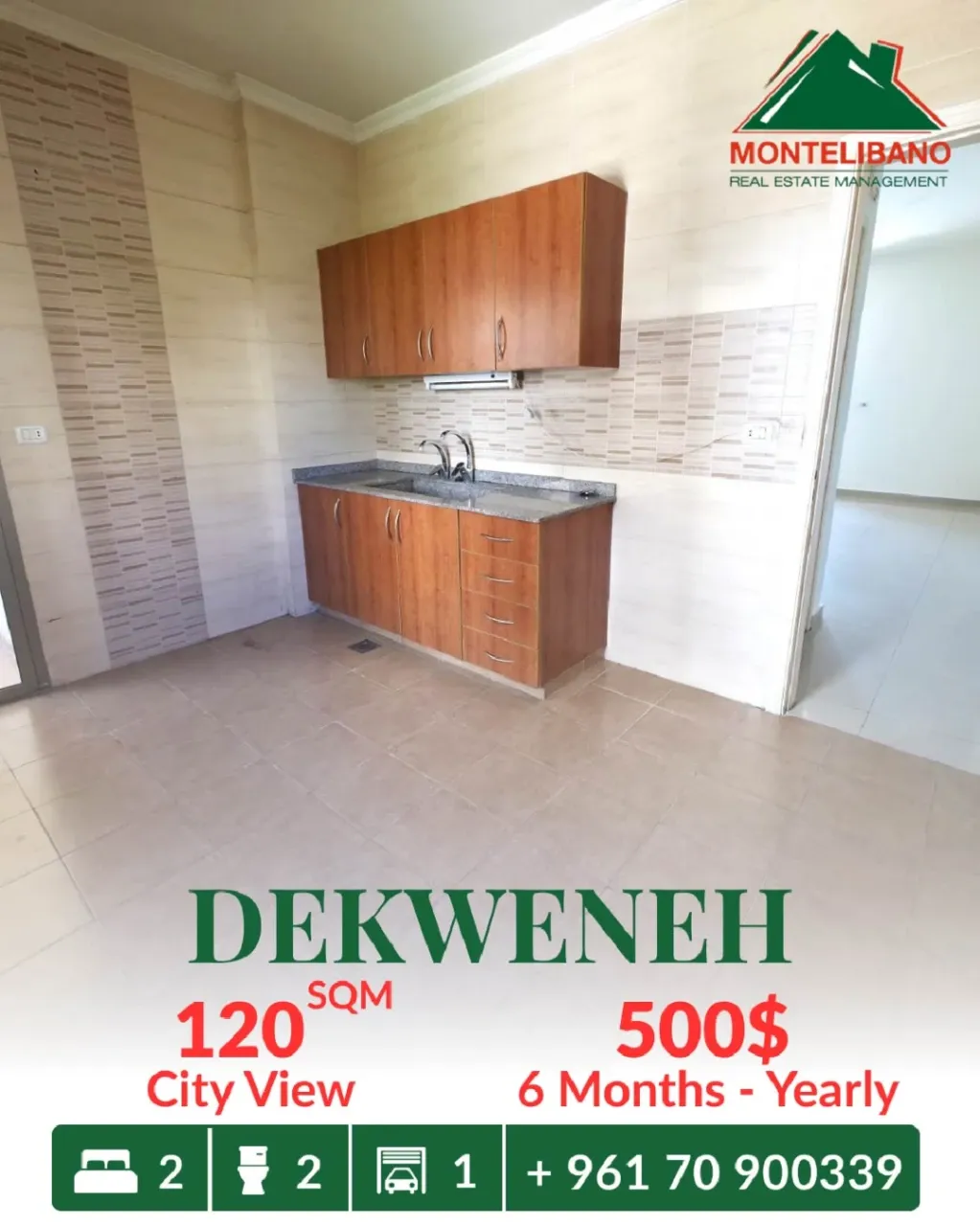 Apartment for rent in Dekwaneh, Lebanon