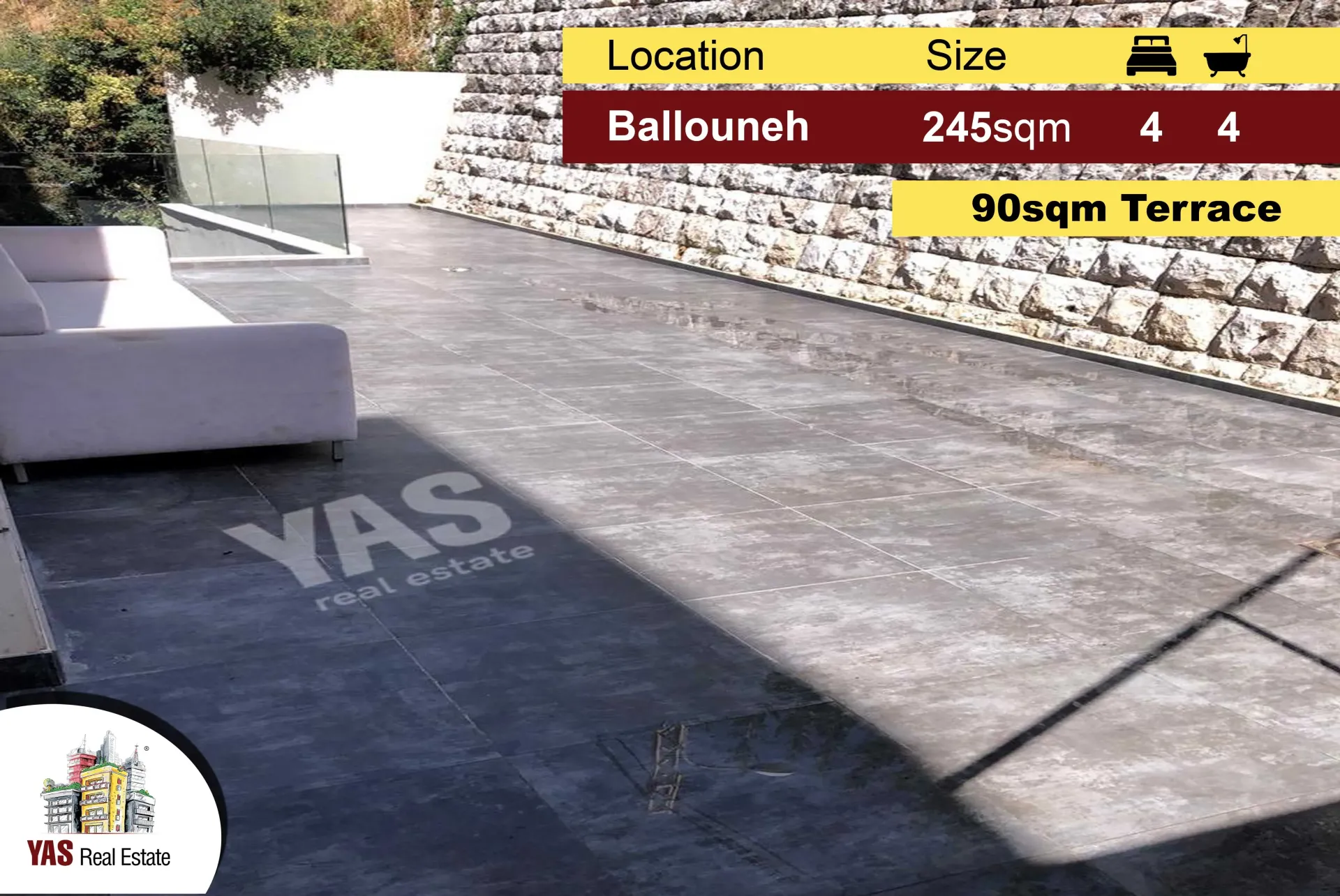 Apartment for Sale in Ballouneh - 4 bed, 4 bath