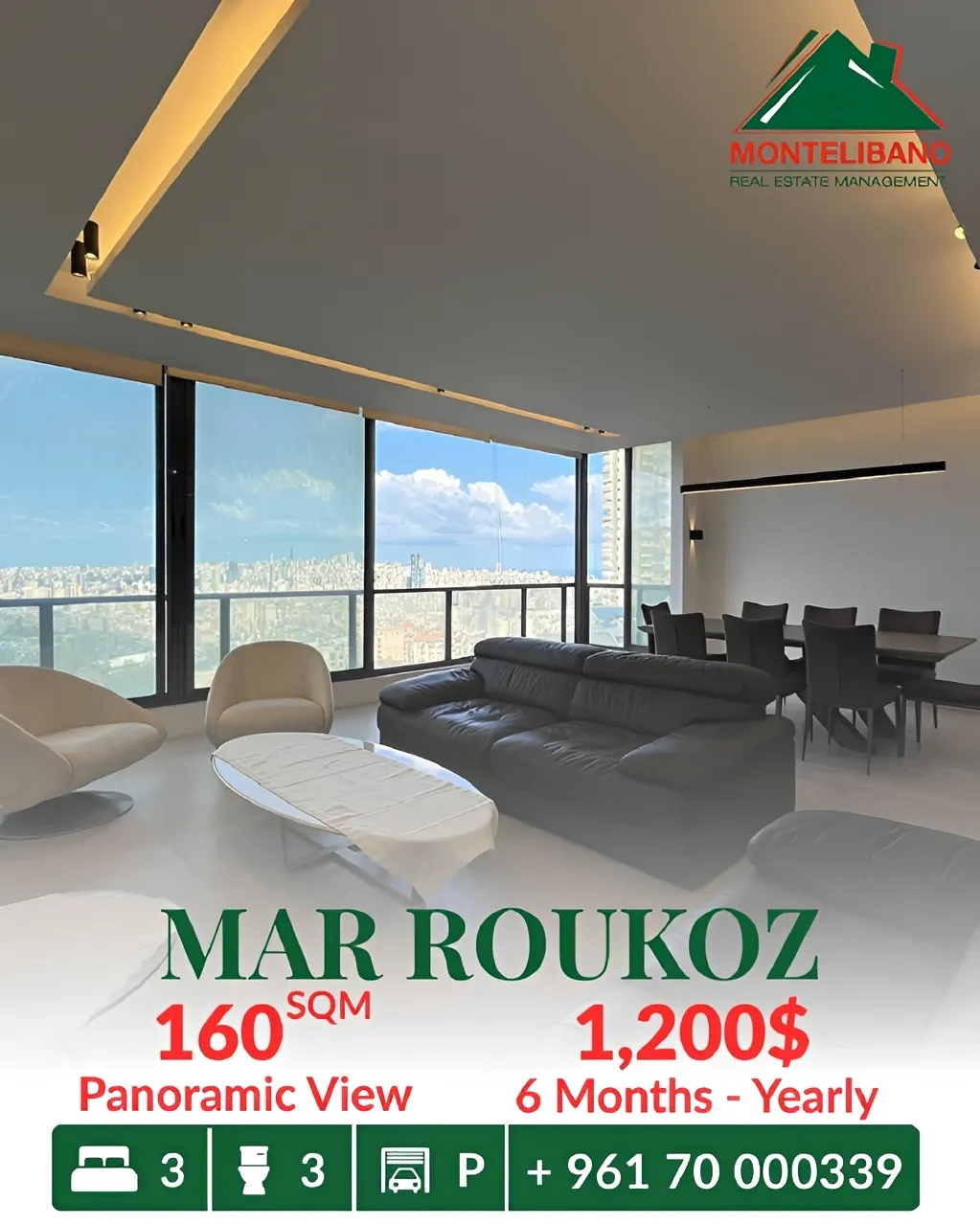 Apartment for rent in Mar Roukouz