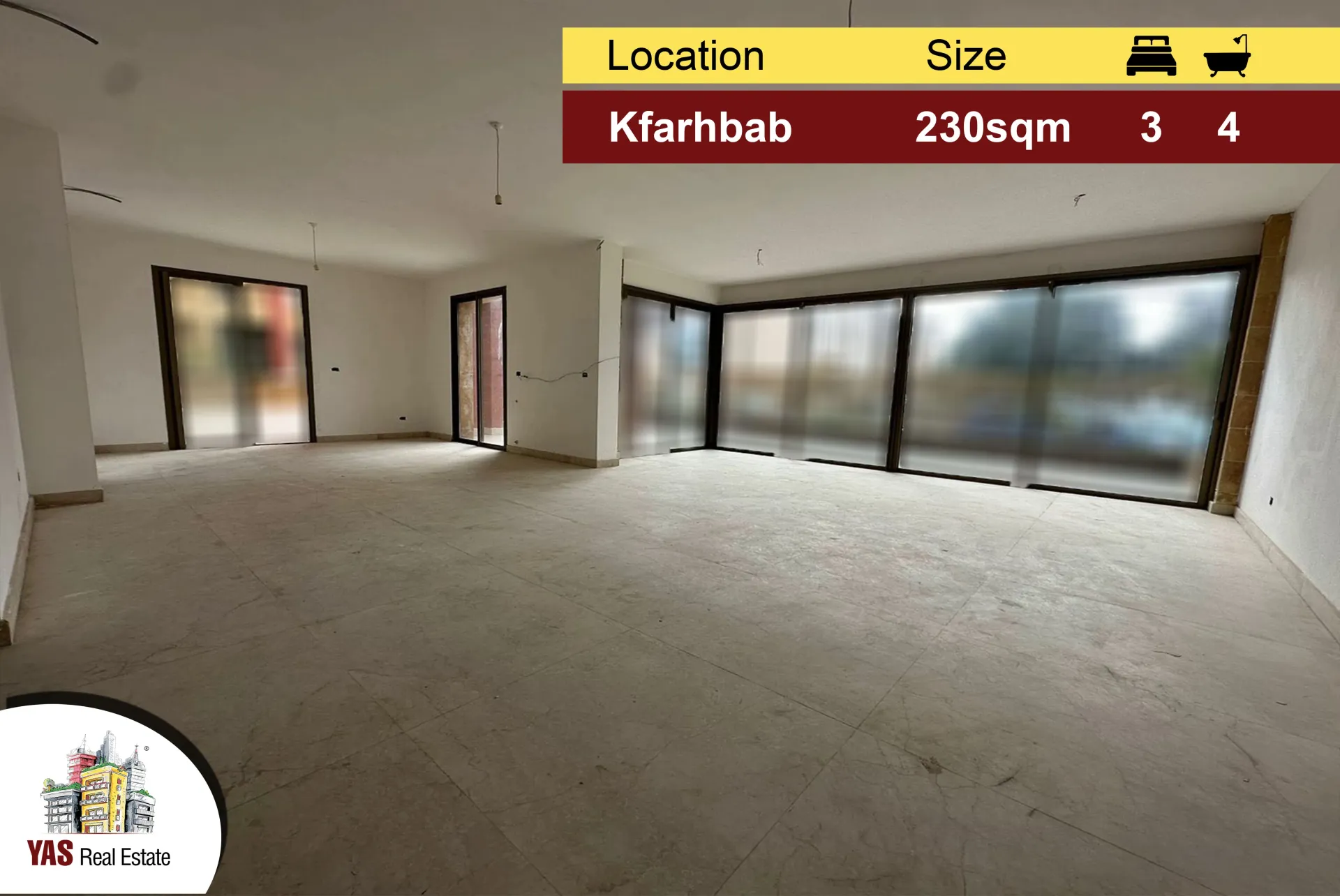 Apartment for Sale in Kfar Hbab - 3 bed, 4 bath