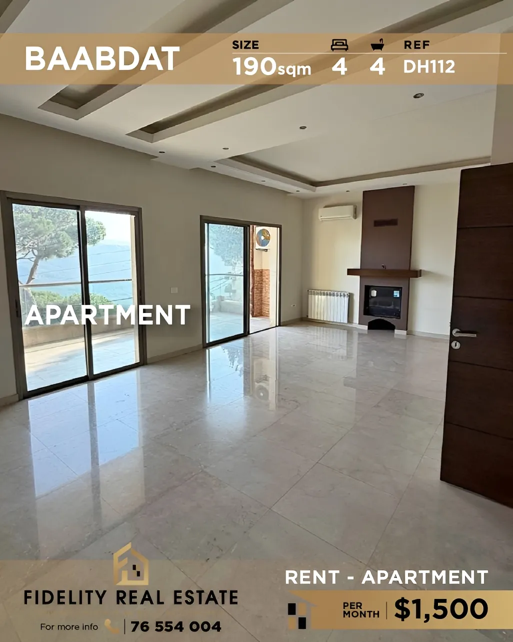Apartment for rent in Baabdat, Lebanon - 4 bed, 4 bath