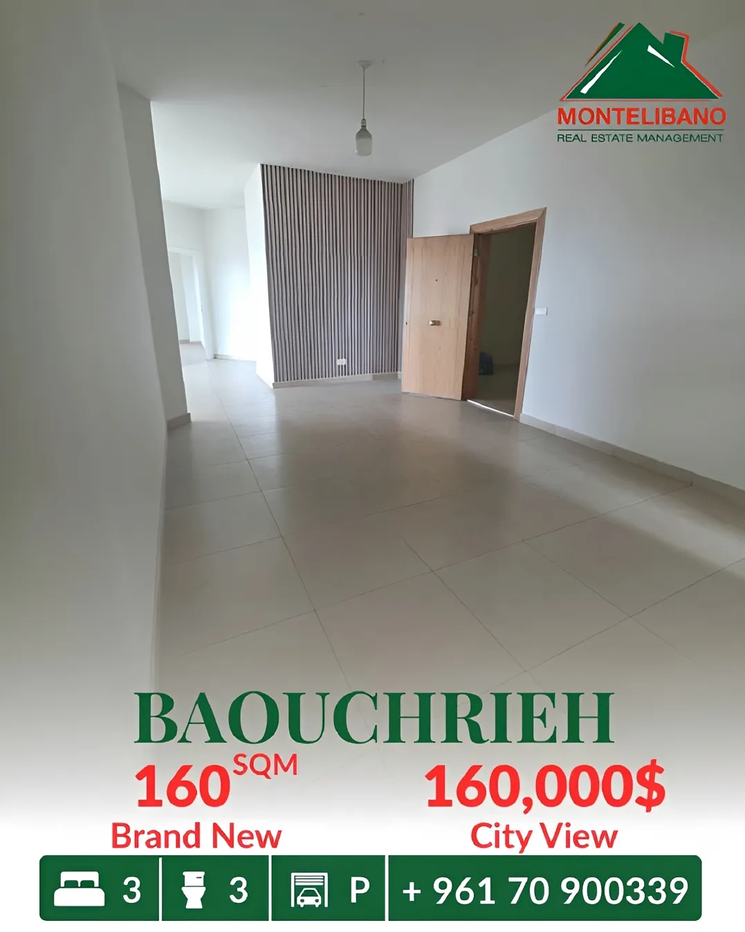 Apartment for sale in Baouchriyeh