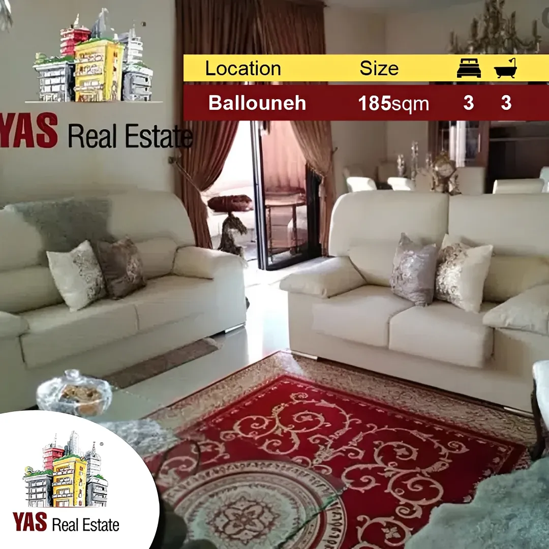 Apartment for Sale in Ballouneh - 3 bed, 3 bath