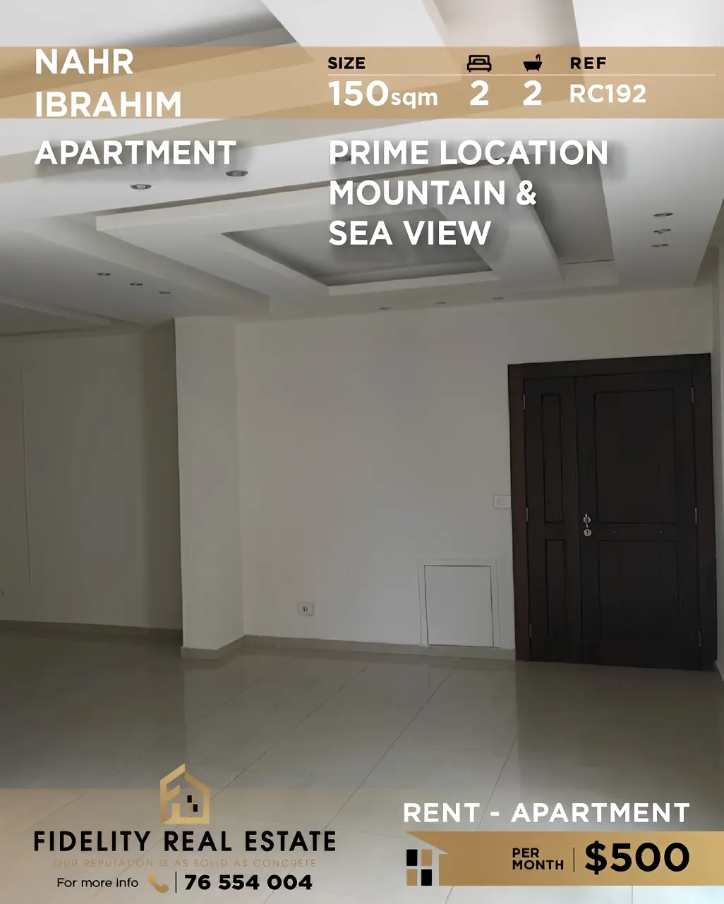 Apartment for rent in Nahr Ibrahim, Lebanon - 2 bed, 2 bath