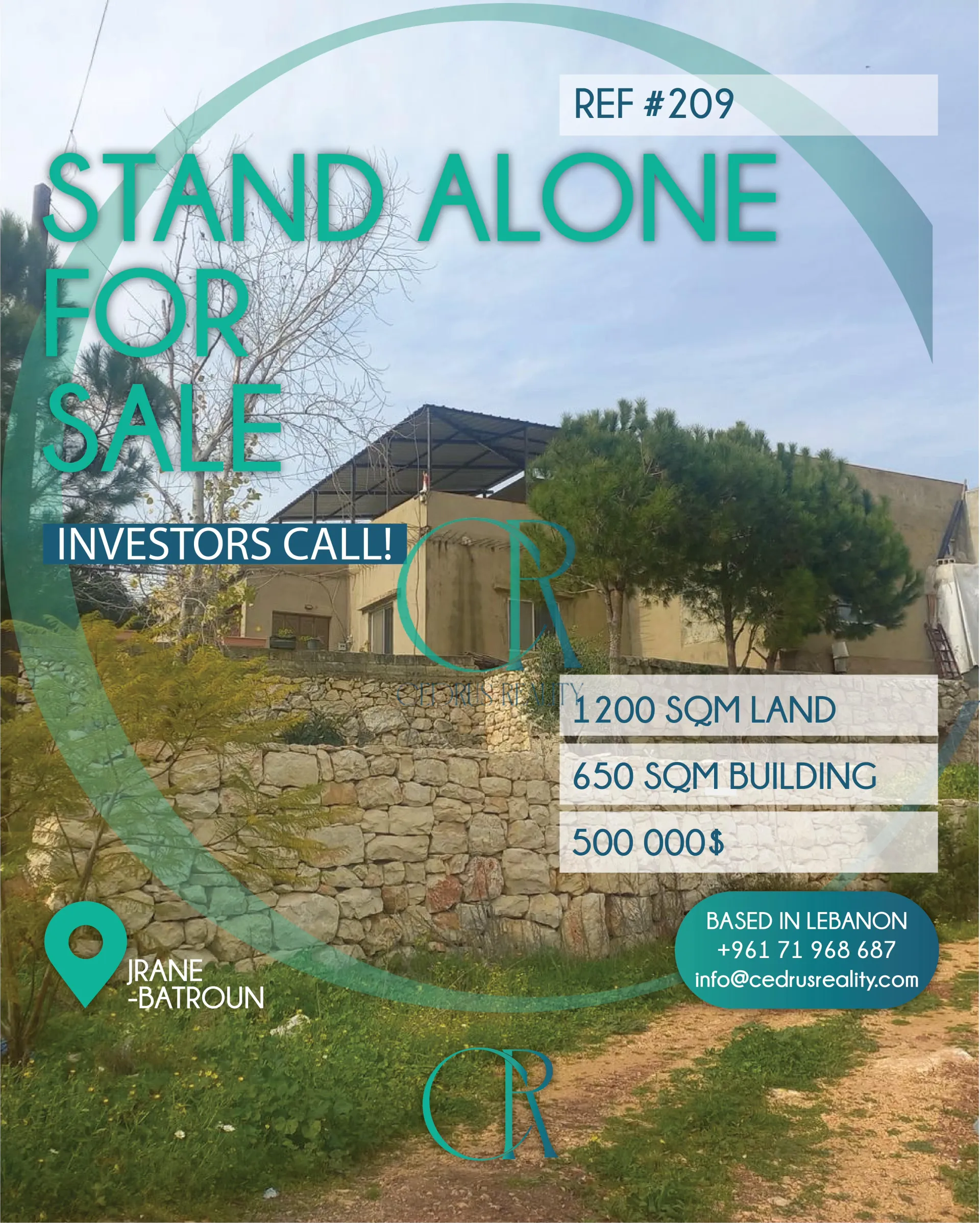House for sale in Jrane, Edde, Lebanon