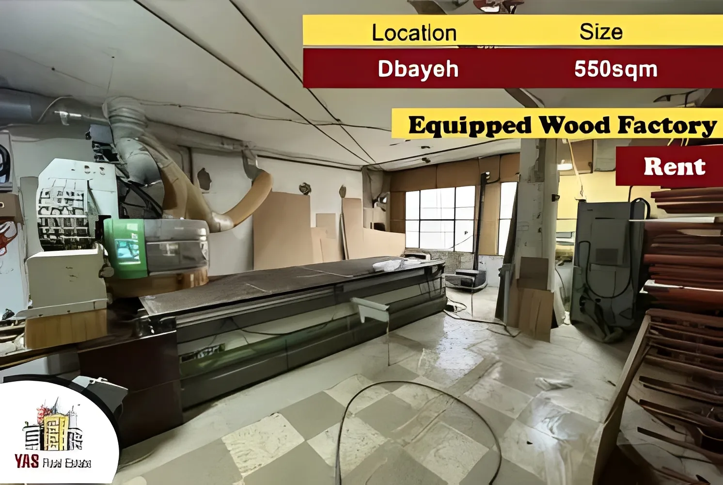 Industrial Unit for rent in Dbayeh