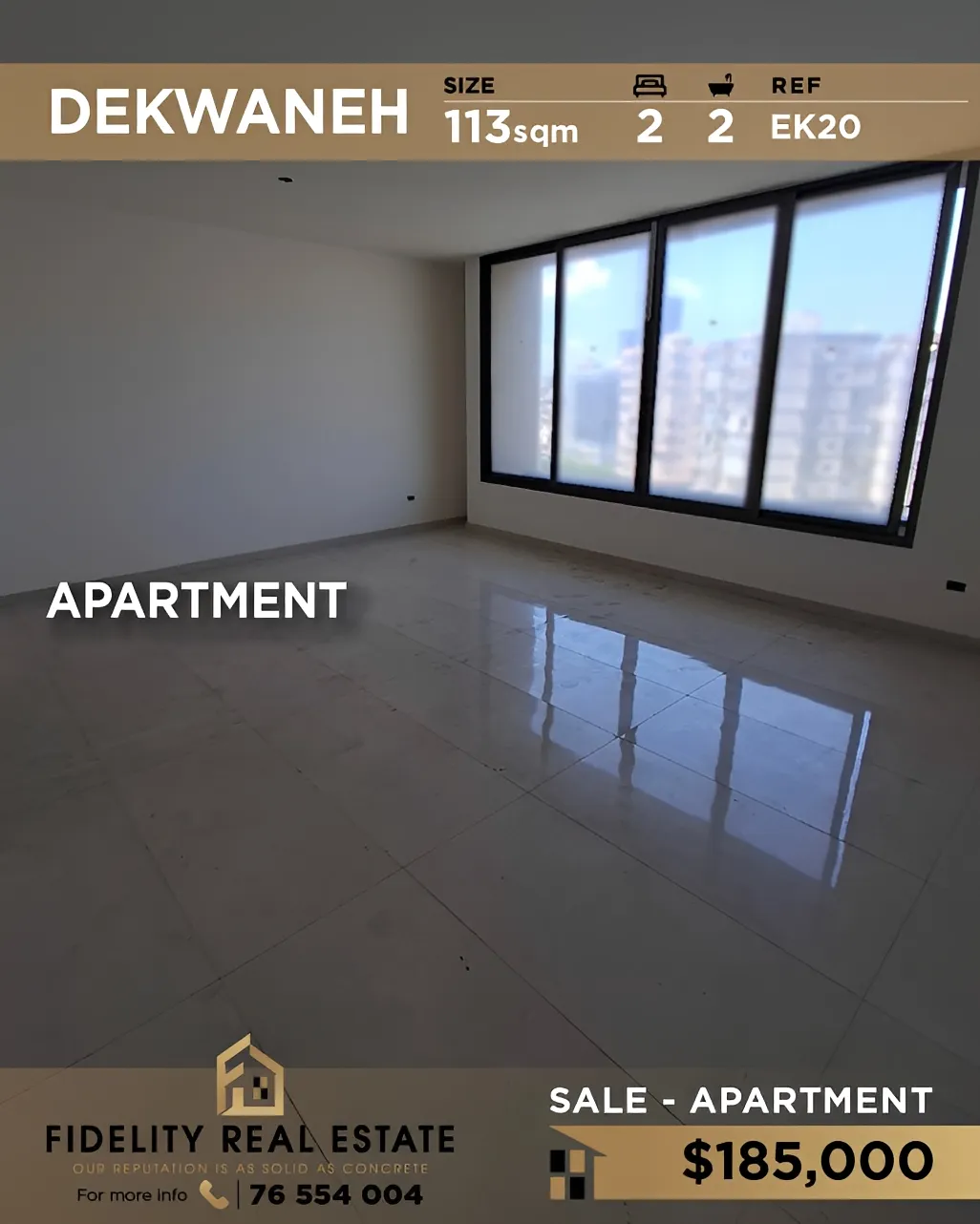 Apartment for sale in Dekwaneh, Lebanon