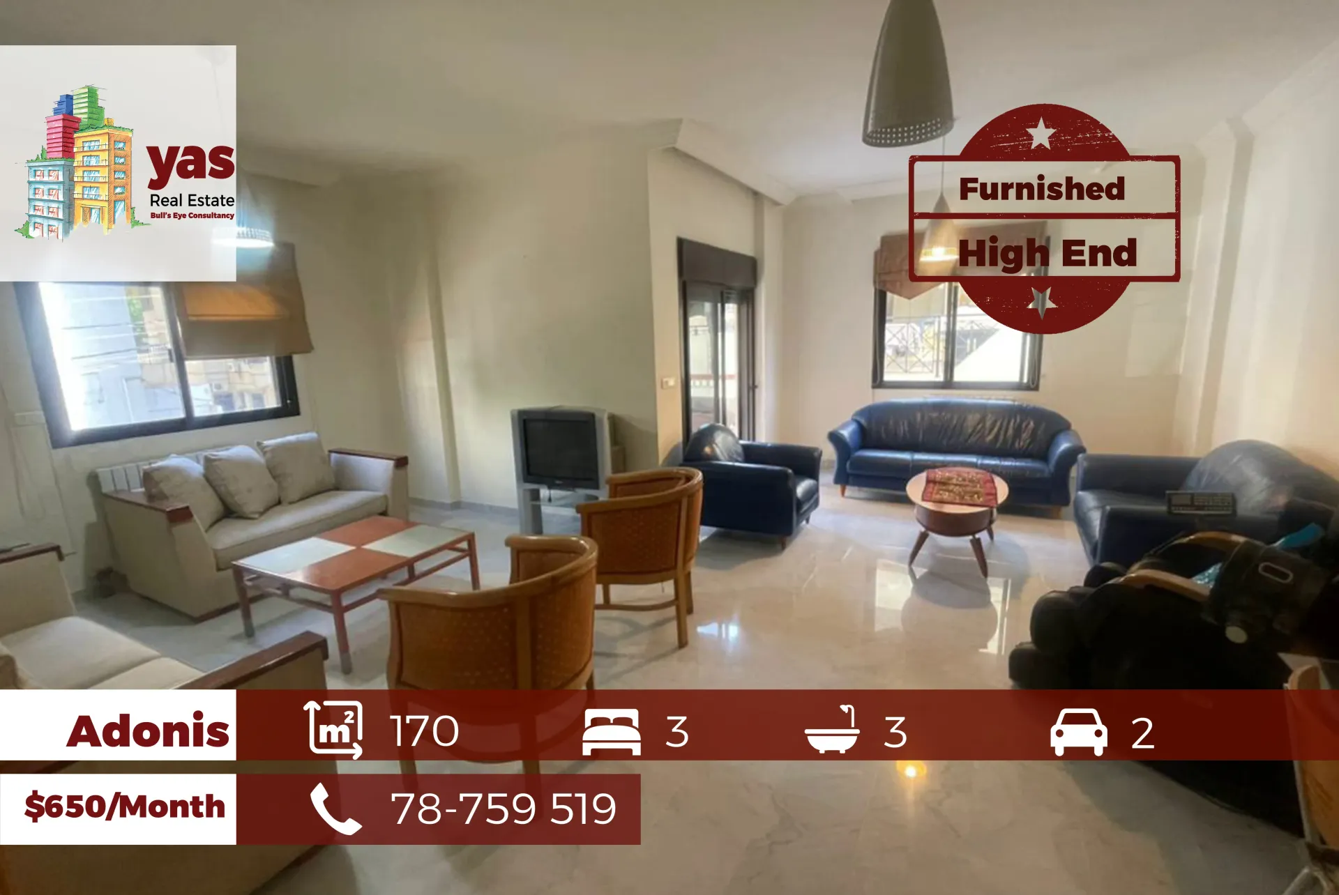 Apartment for Rent in Adonis