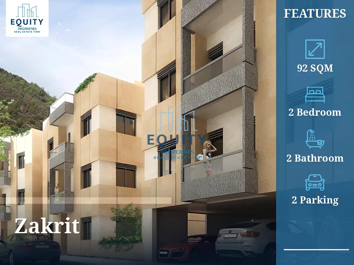 Apartment for sale in Zakrit - 2 bed, 2 bath