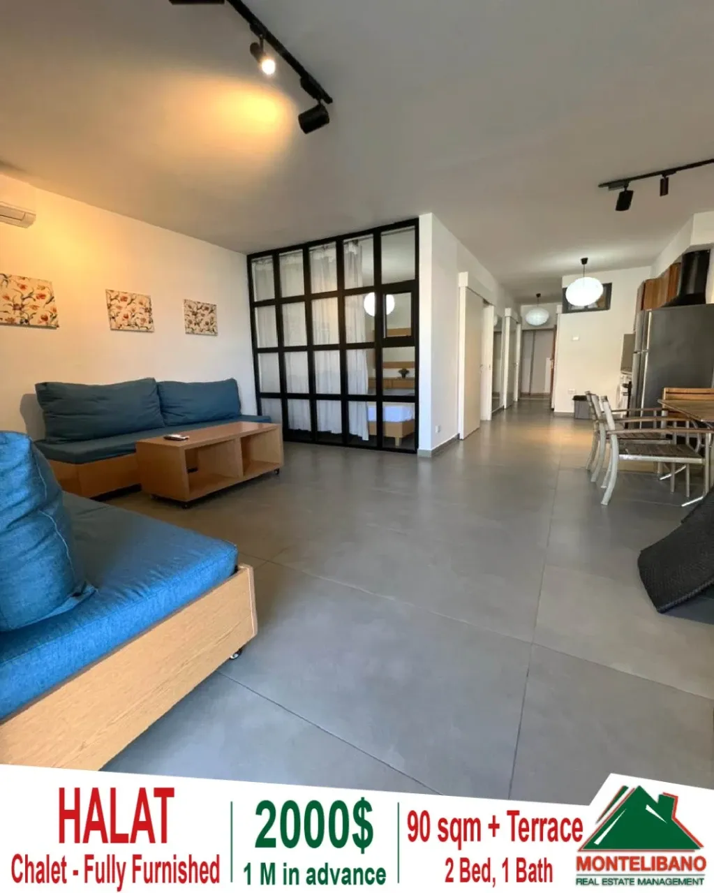 Chalet for rent in Halat, Lebanon - 2 bed, 1 bath