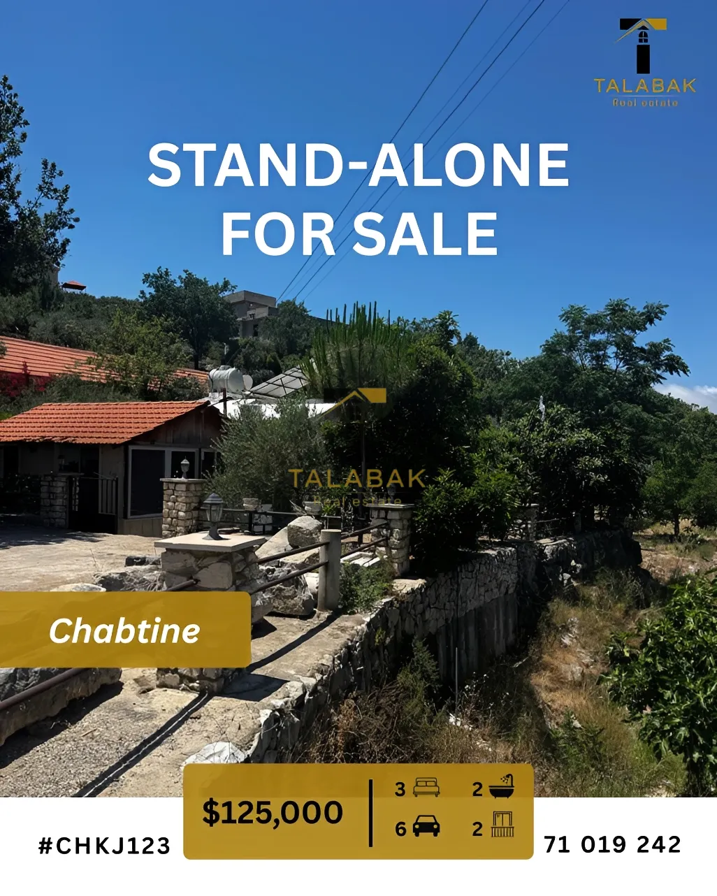 Apartment for sale in Chabtine, Lebanon - 3 bed, 2 bath
