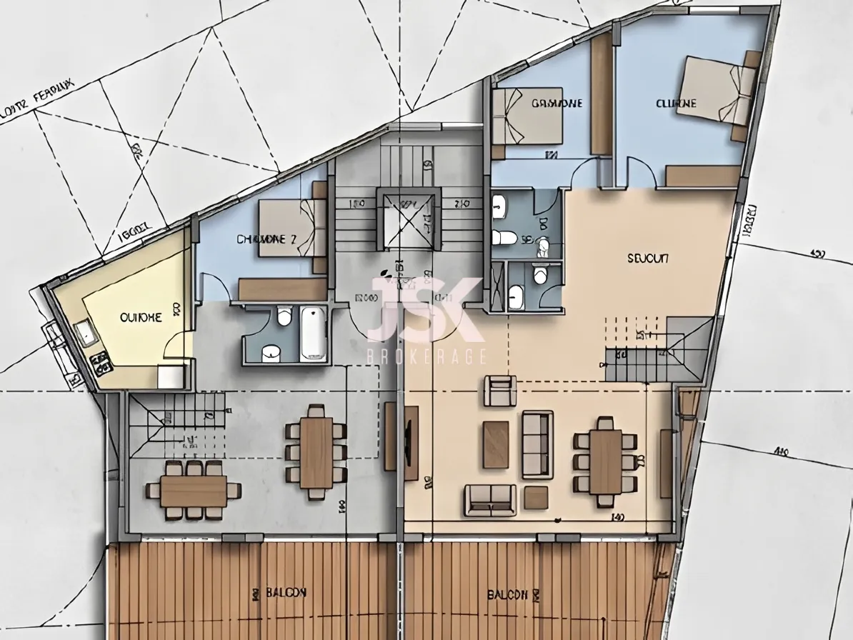 Duplex for Sale in Cornet Chahwan - 3 bed, 4 bath