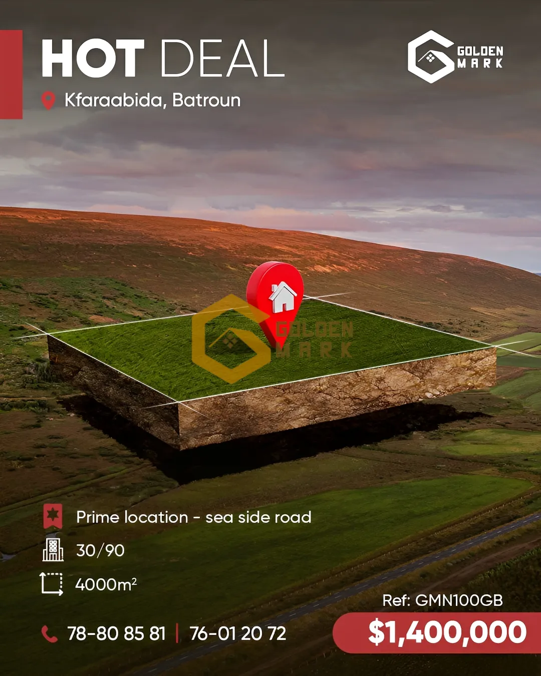 Residential Land for sale in Kfar Aabida, Lebanon