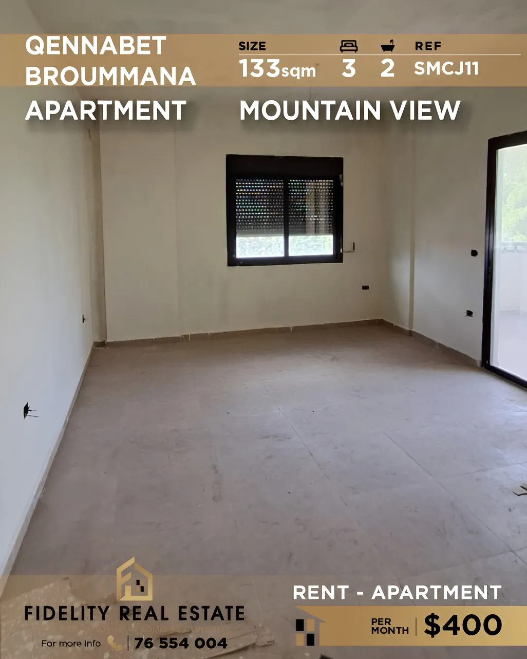 Apartment for rent in Qennabet Broummana, Lebanon - 2 bed, 2 bath
