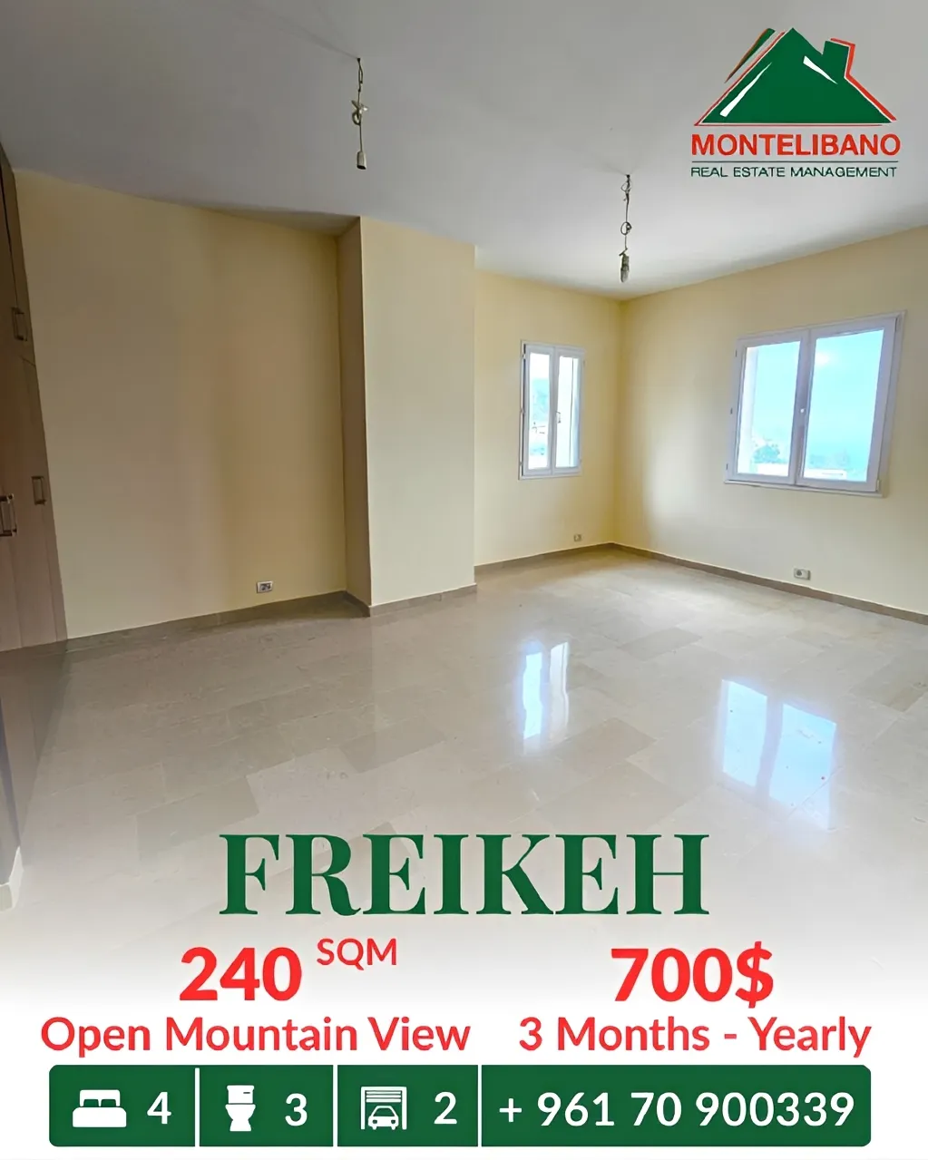Apartment for rent in Fraikeh, Lebanon