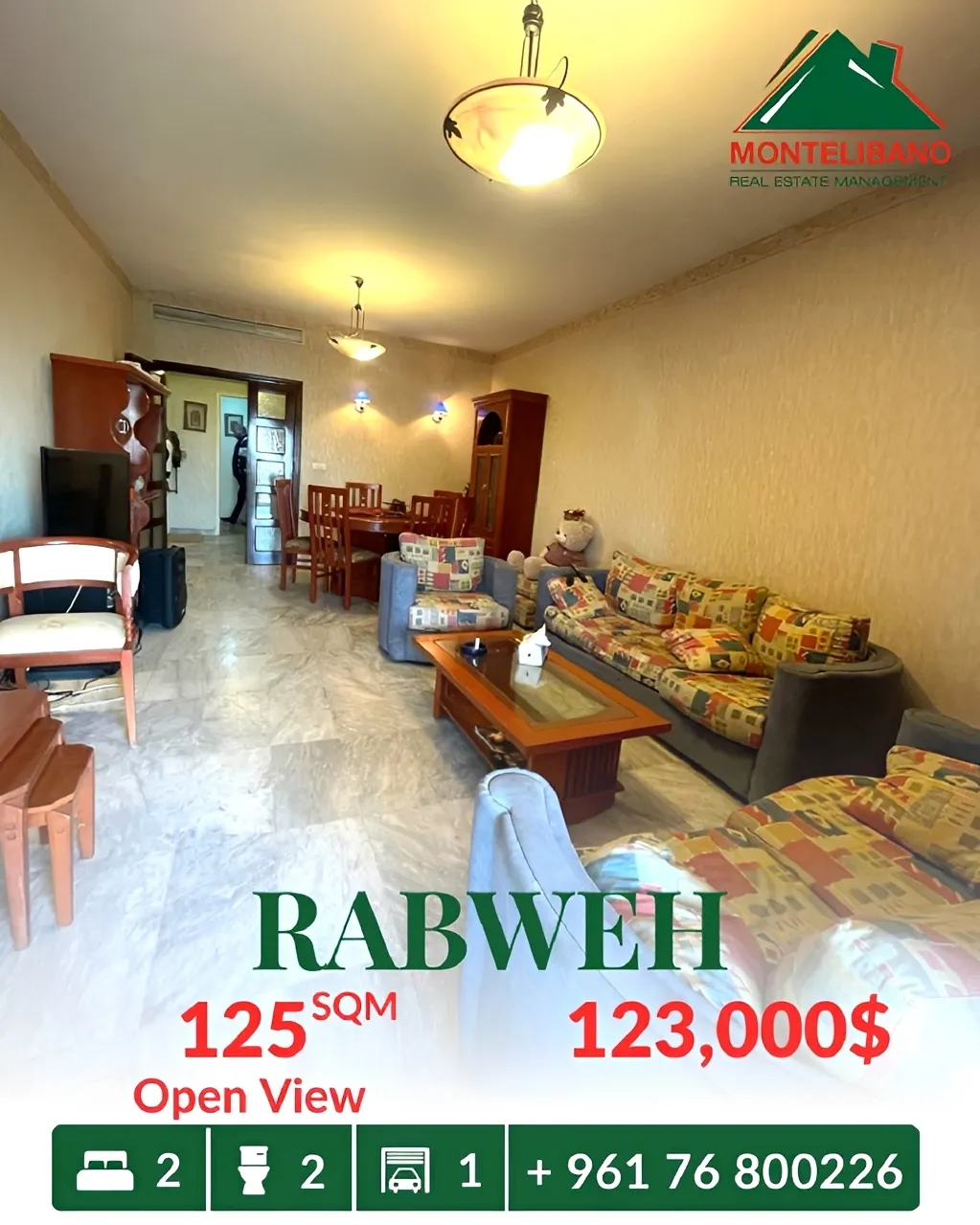 Apartment for sale in Rabweh, Bayrut, Lebanon
