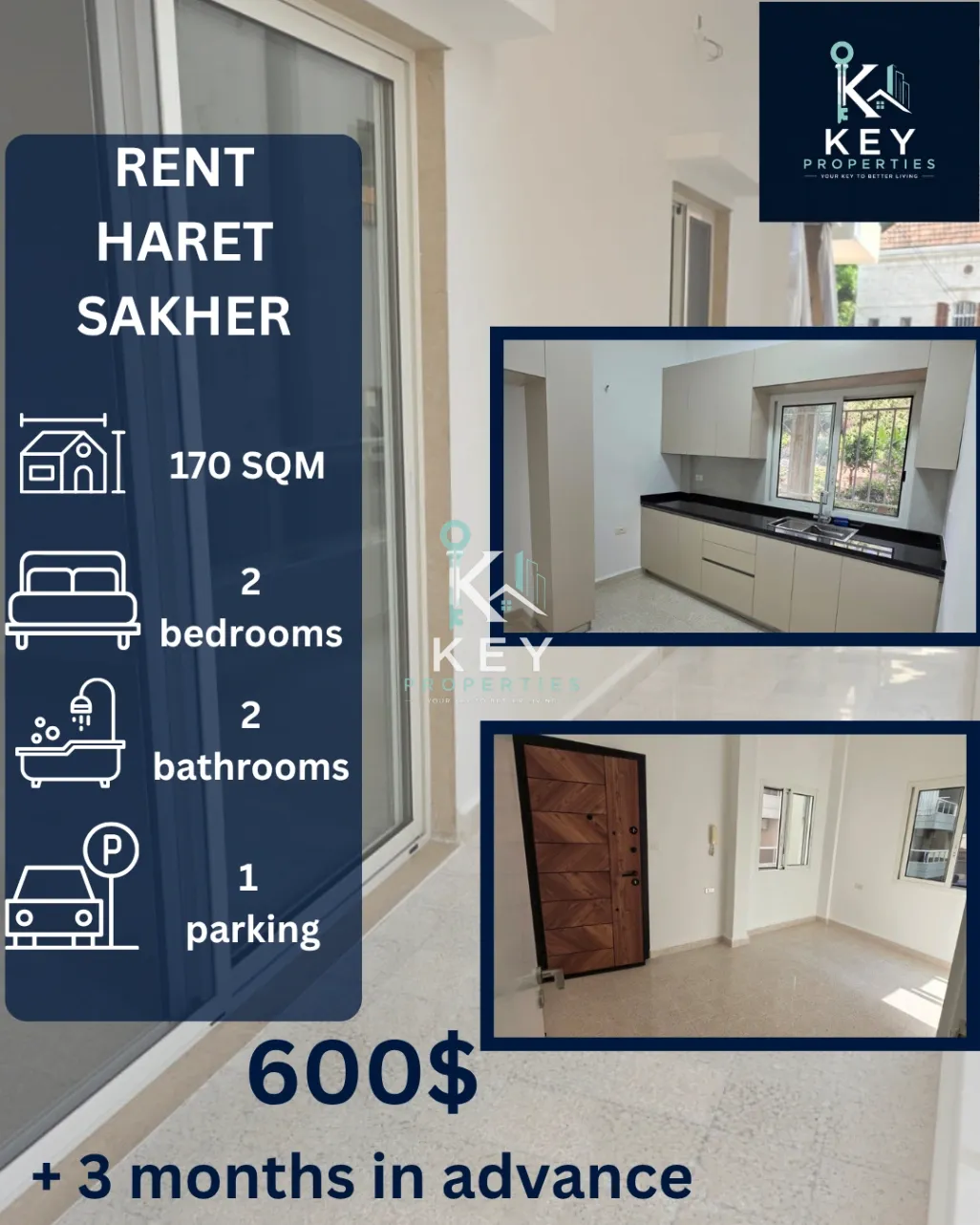 Apartment for rent in Haret Sakher, Lebanon