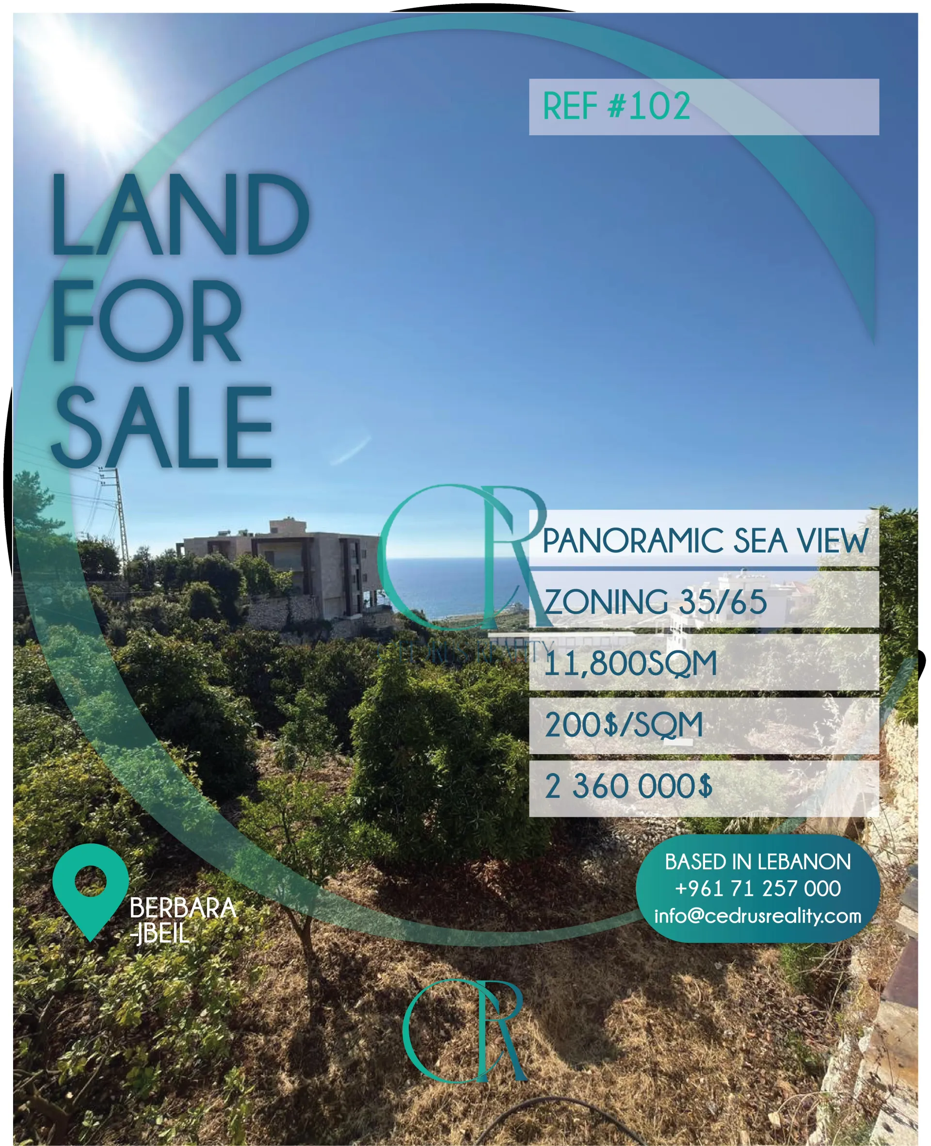 Residential Land for sale in Berbara, Lebanon