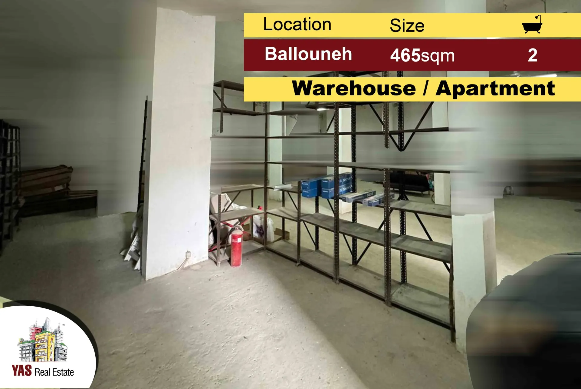 Warehouse for sale in Ballouneh