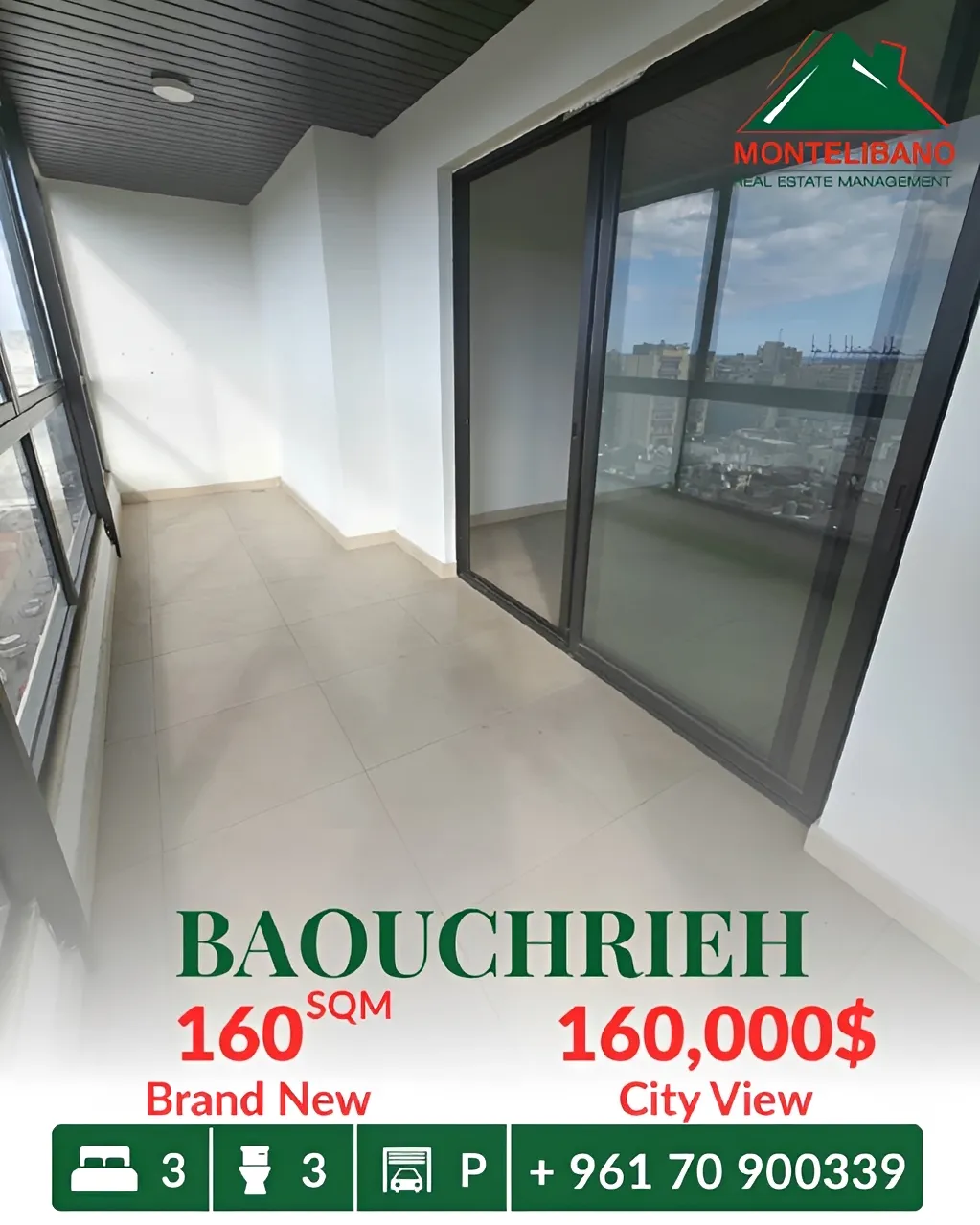 Apartment for sale in Baouchriyeh