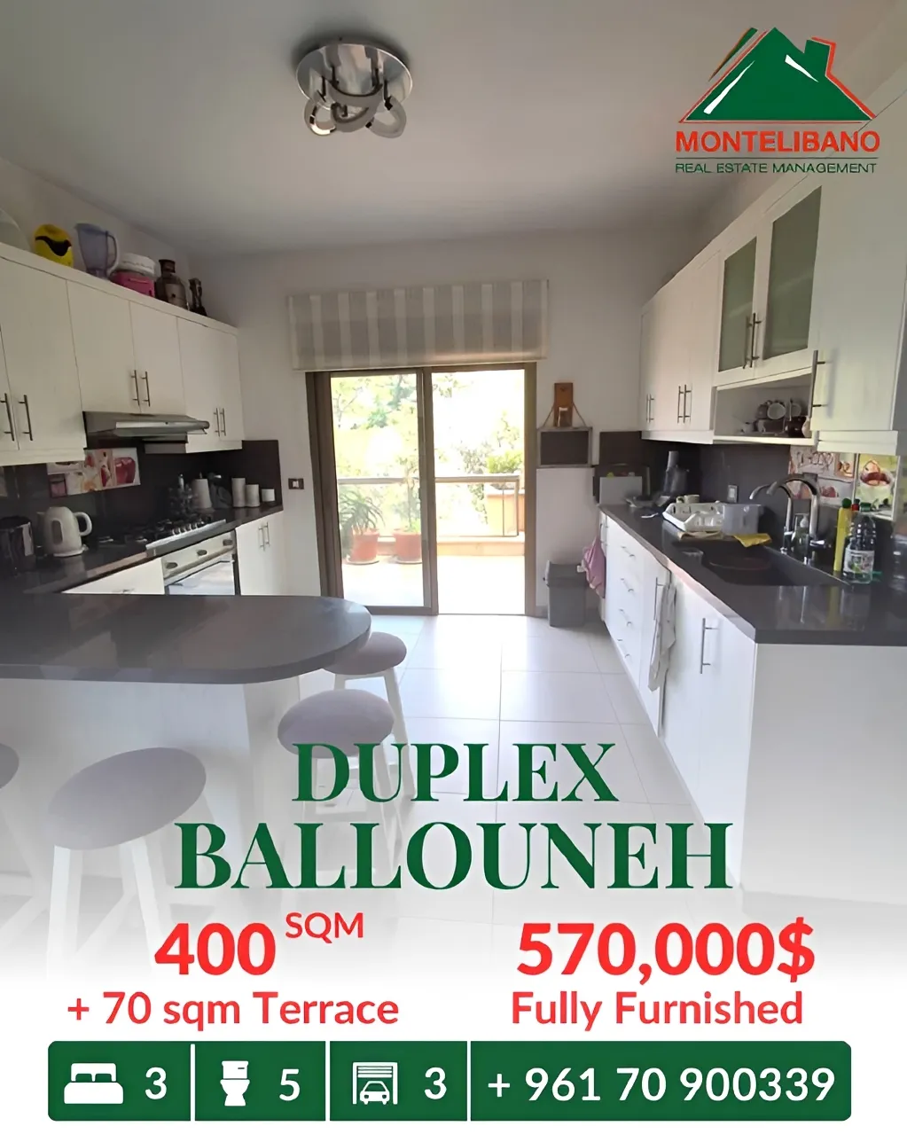 Duplex for sale in Ballouneh, Lebanon