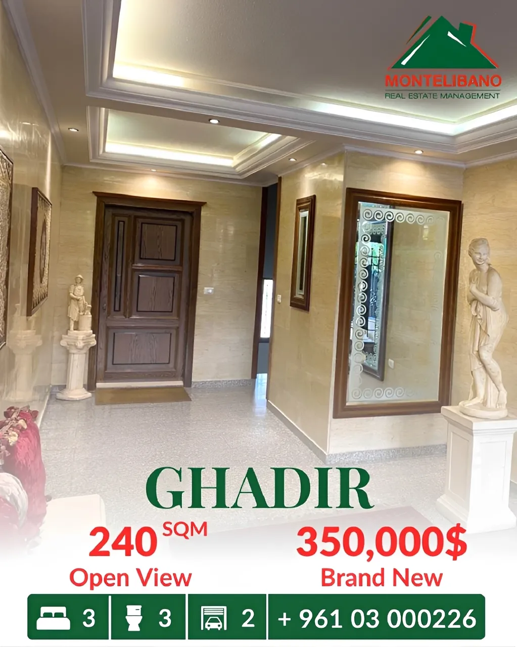 Apartment for sale in Ghadir, Lebanon - 3 bed, 3 bath