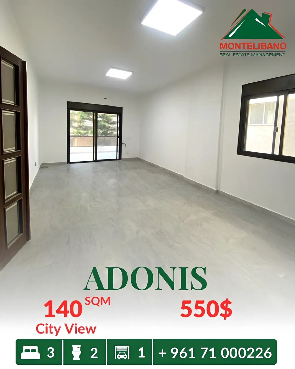 Apartment for rent in Adonis, Lebanon - 3 bed, 2 bath