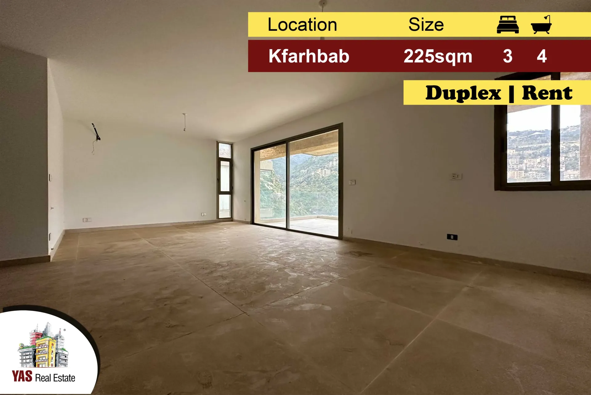 Apartment for Rent in Kfar Hbab - 3 bed, 4 bath