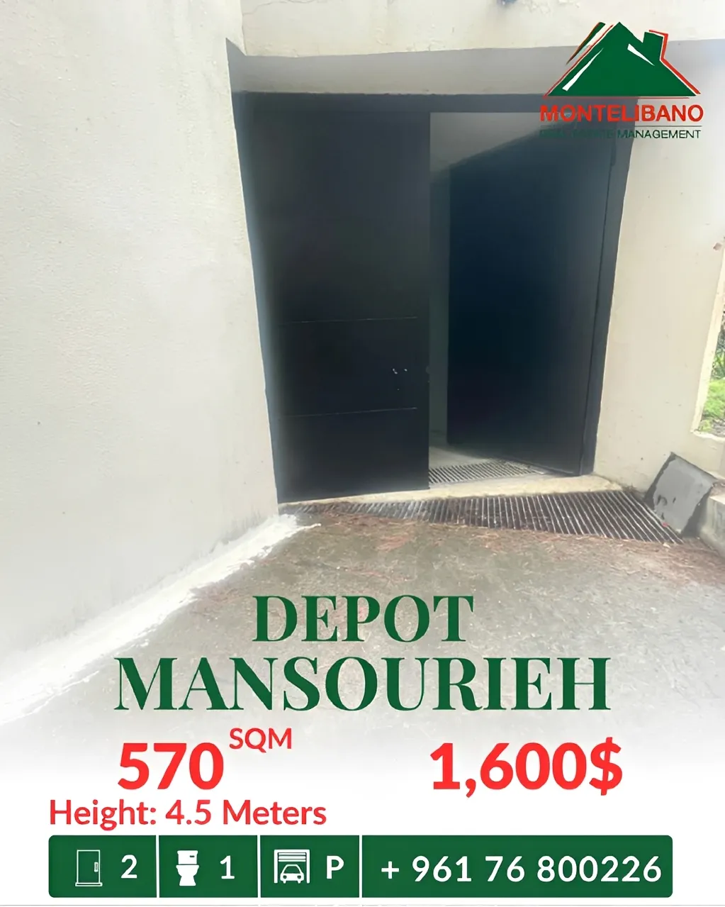 Warehouse for rent in Mansourieh, Lebanon
