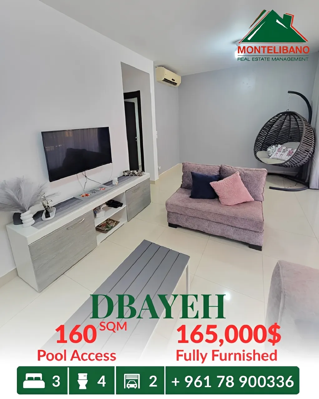 Apartment for sale in Dbayeh