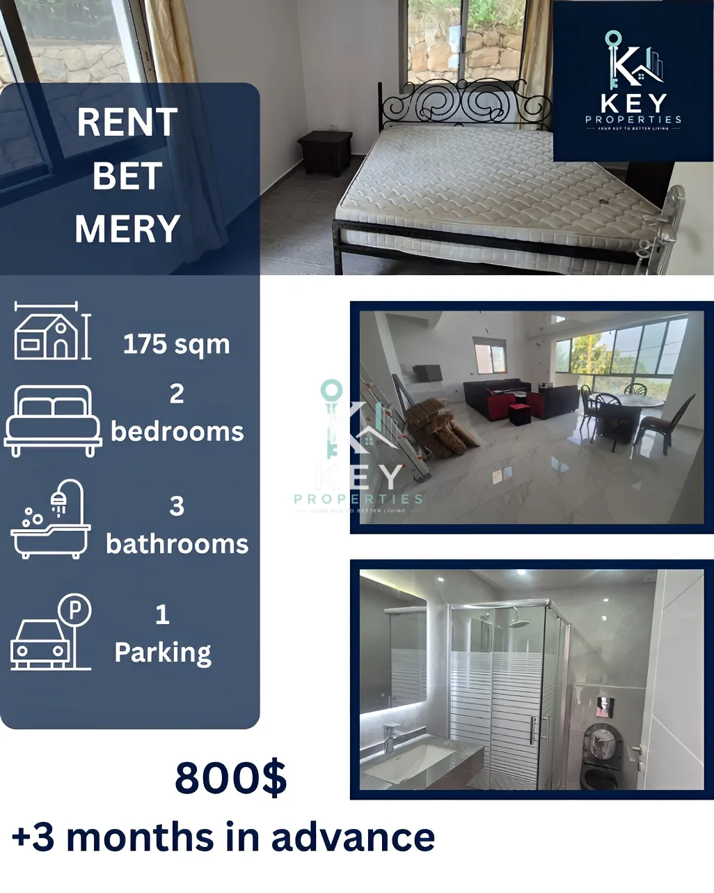 Apartment for rent in Beit Meri, Lebanon