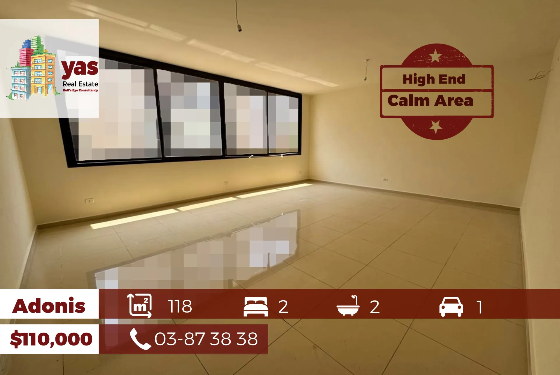 Apartment for Sale in Adonis - 2 bed, 2 bath