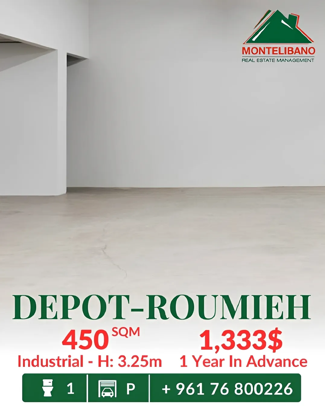 Warehouse for rent in Roumieh, Lebanon