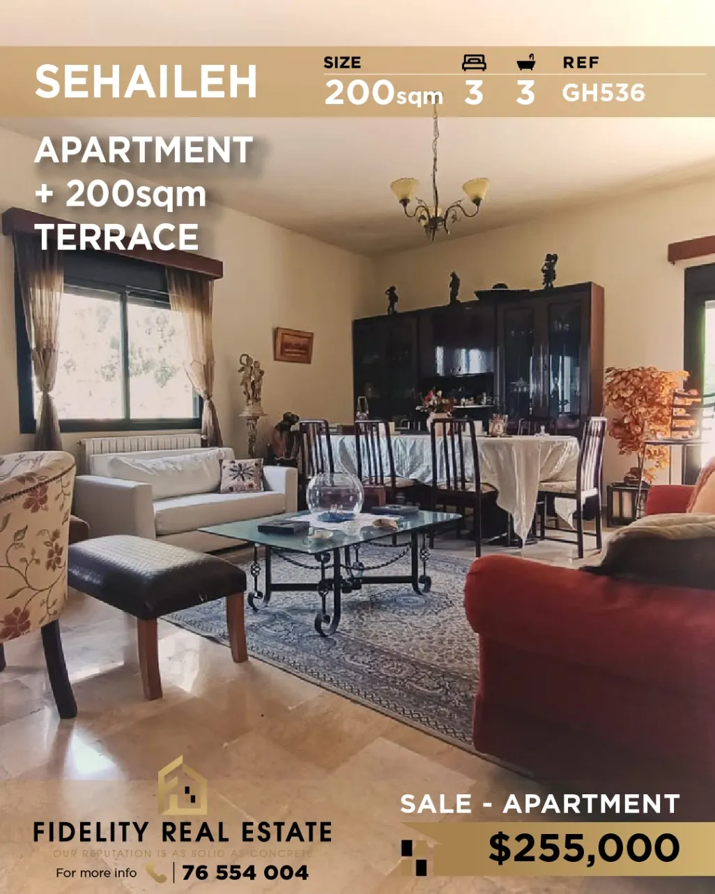 Apartment for sale in Sehayleh, Lebanon - 3 bed, 3 bath