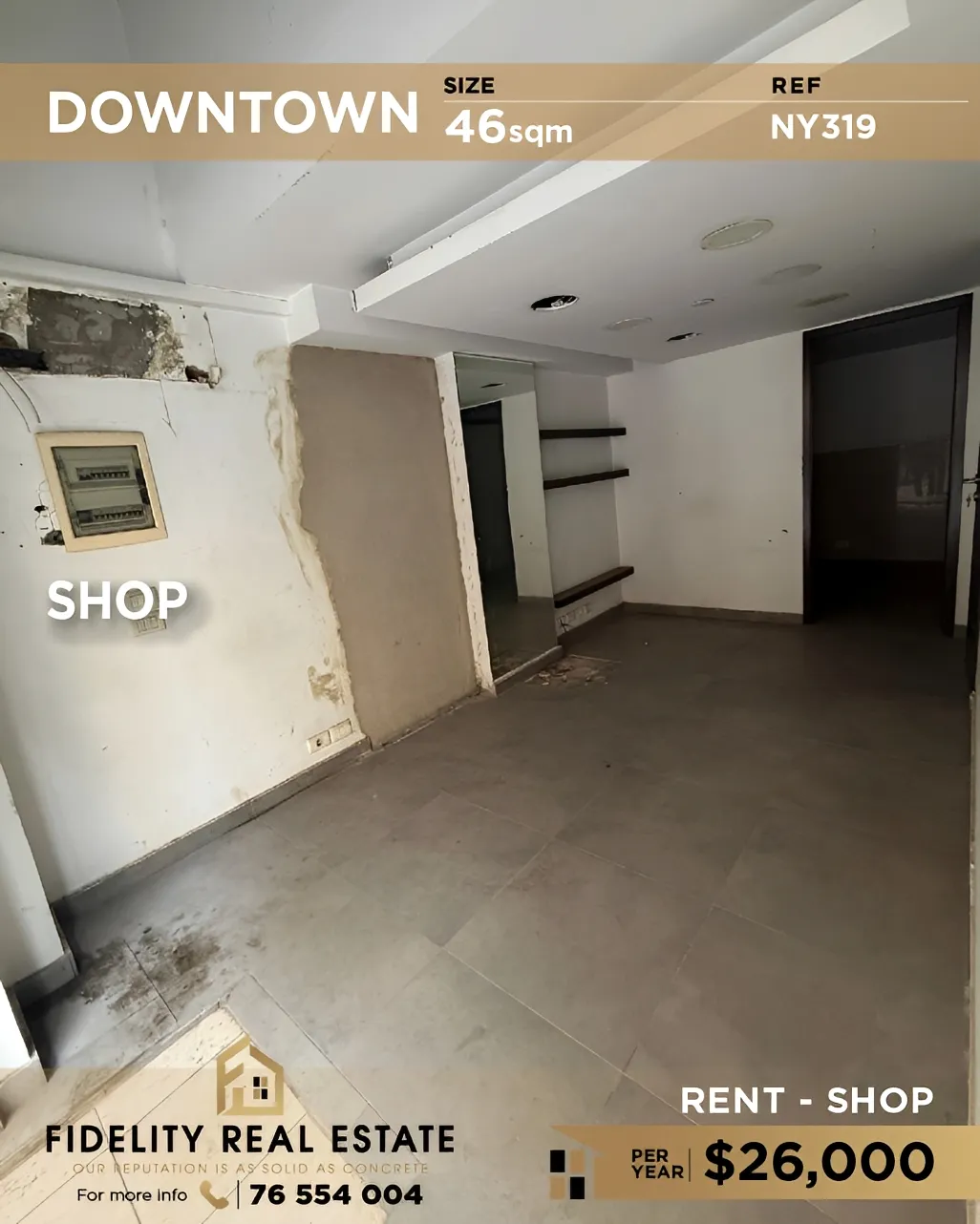 Shop for rent in Downtown, beirut
