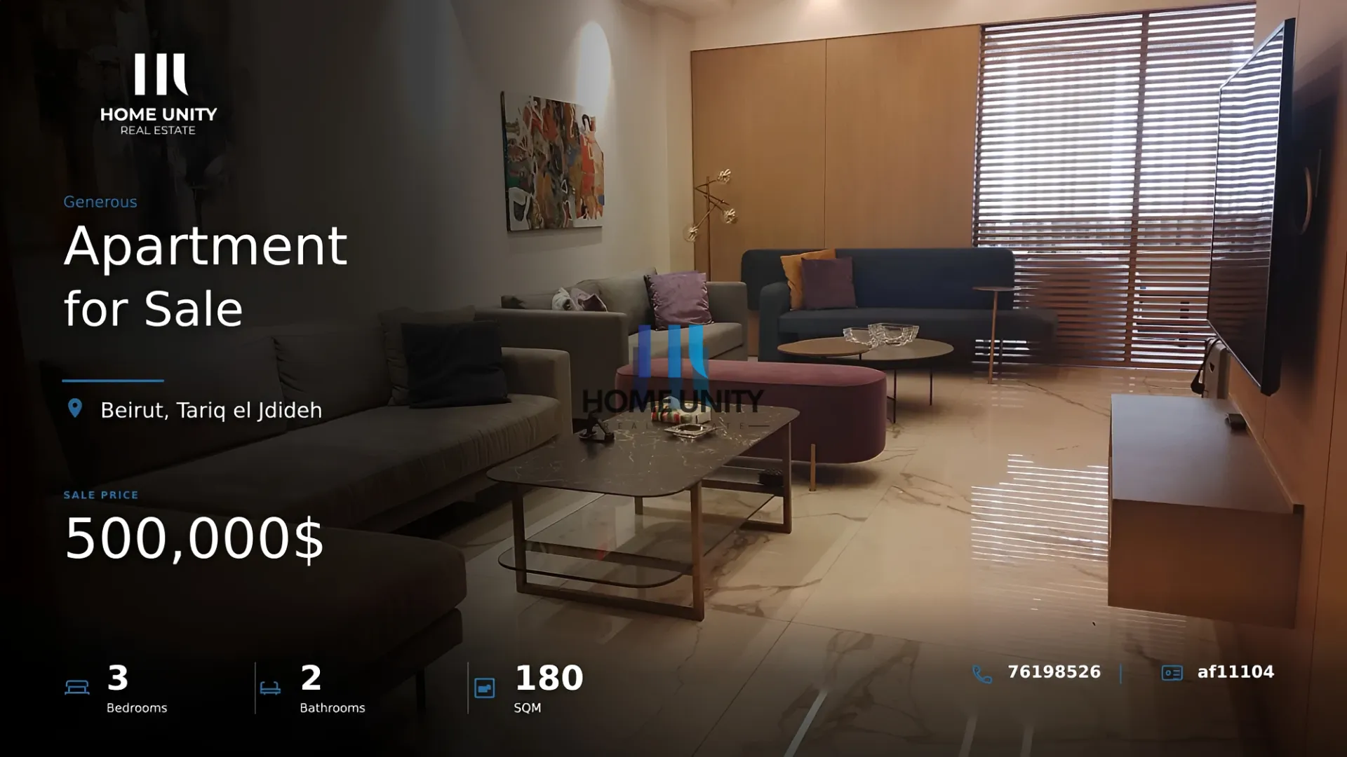 Apartment for Sale in Tariq el Jdideh