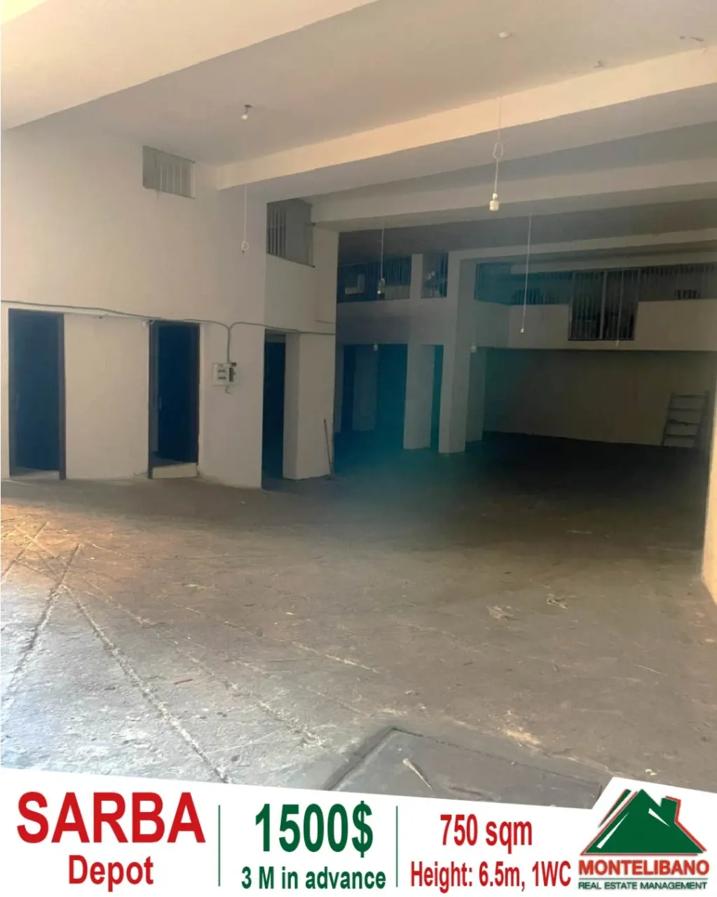 Warehouse for rent in Sarba, Lebanon