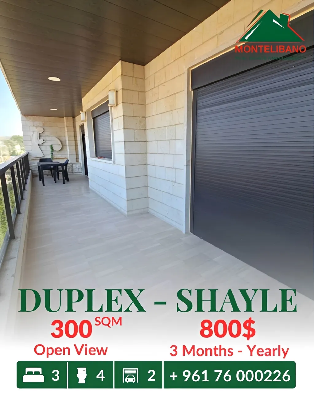 Duplex for rent in Sehayleh, Lebanon