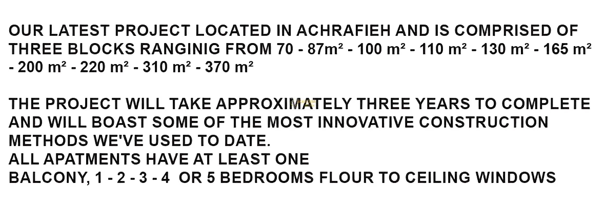 Apartment for sale in Achrafieh, Beirut, Lebanon - 1 bed, 2 bath