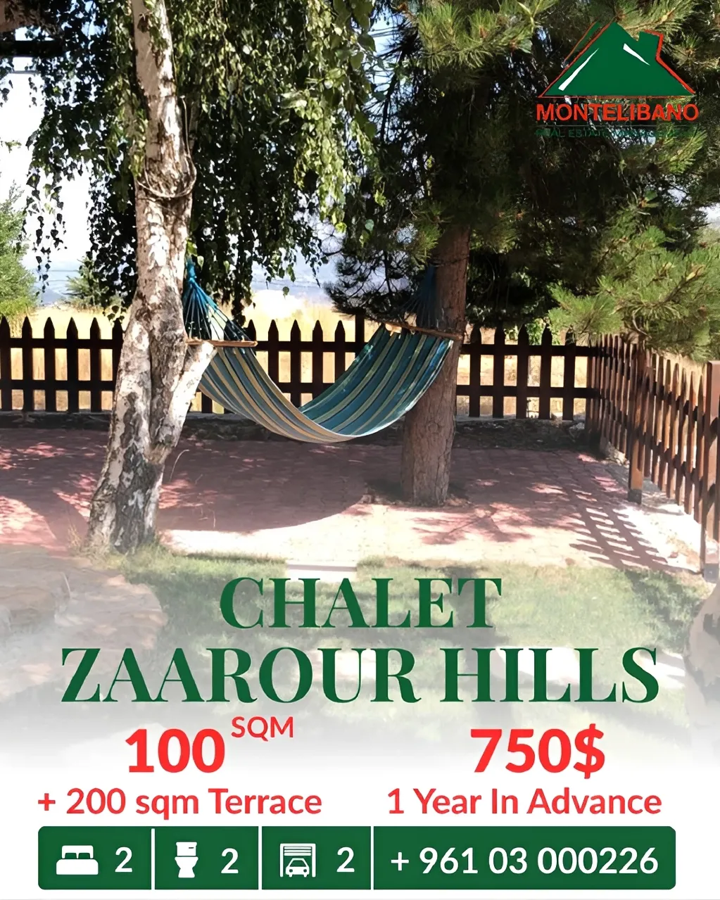Chalet for rent in Zaarour, Lebanon, Lebanon - 2 bed, 2 bath