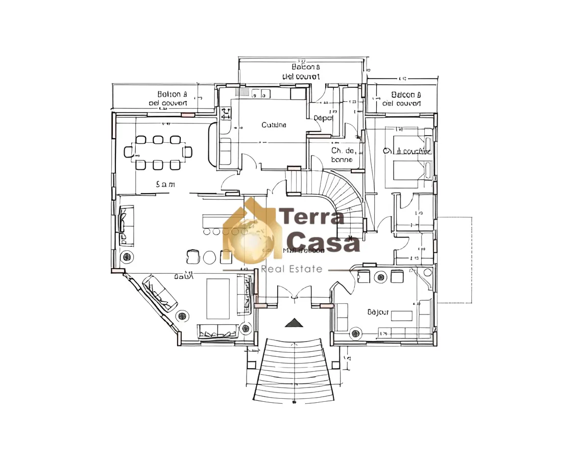 Villa for Sale in Zahle Touaite Prime Location With Stunning Views - 4 bed, 5 bath
