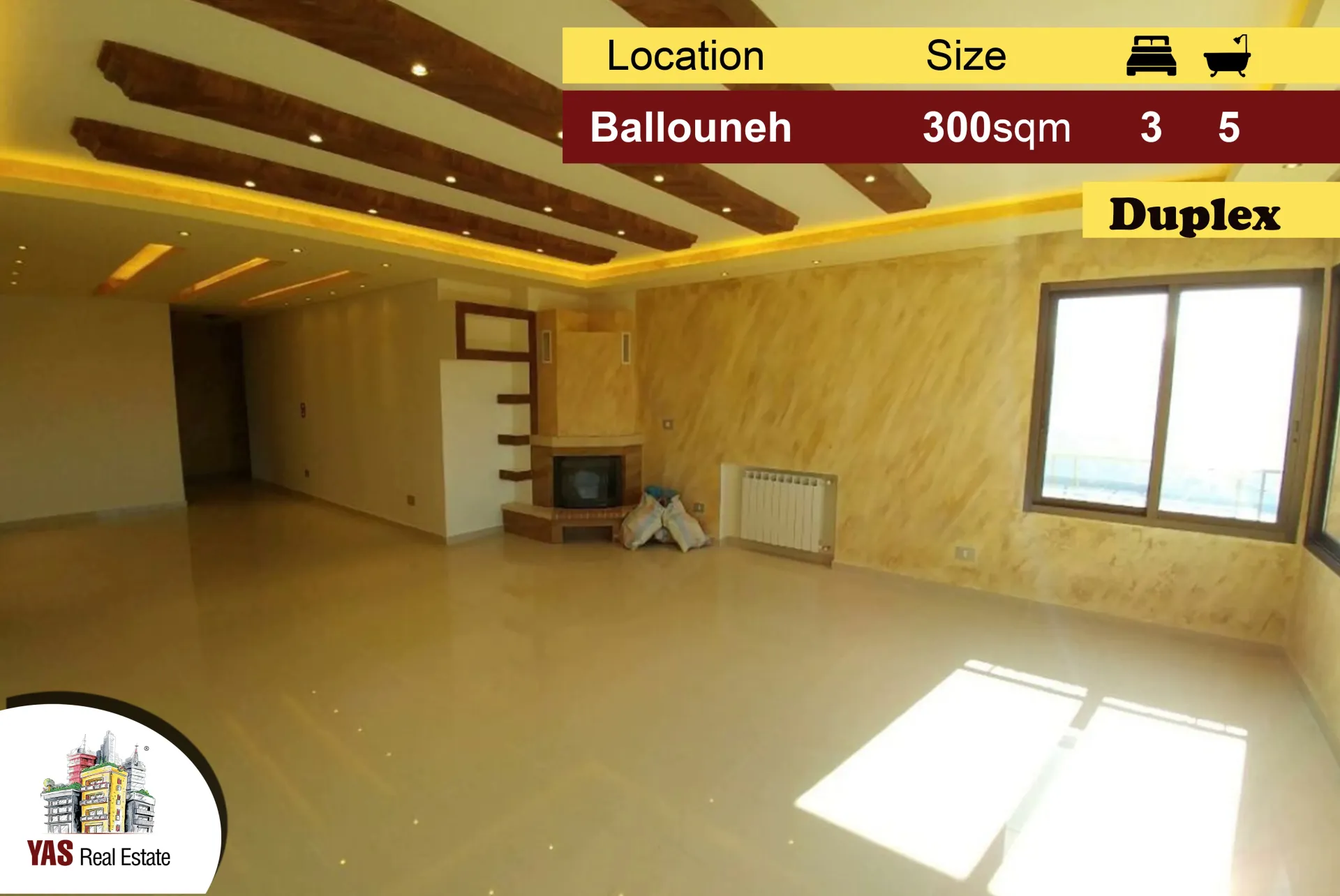 Apartment for Sale in Ballouneh - 3 bed, 5 bath