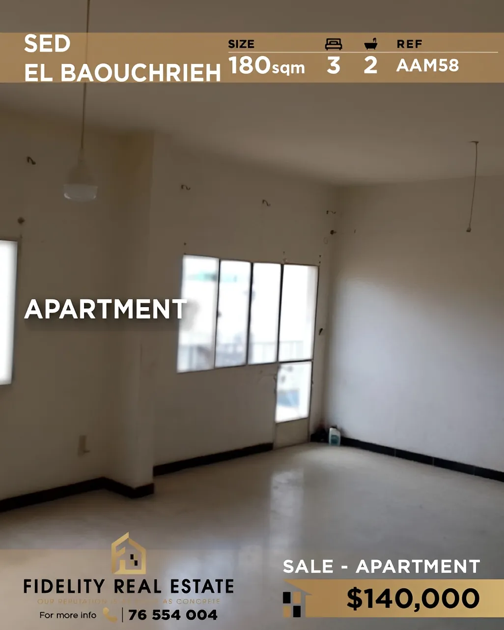 Apartment for sale in Sad El Baouchriyeh, Lebanon